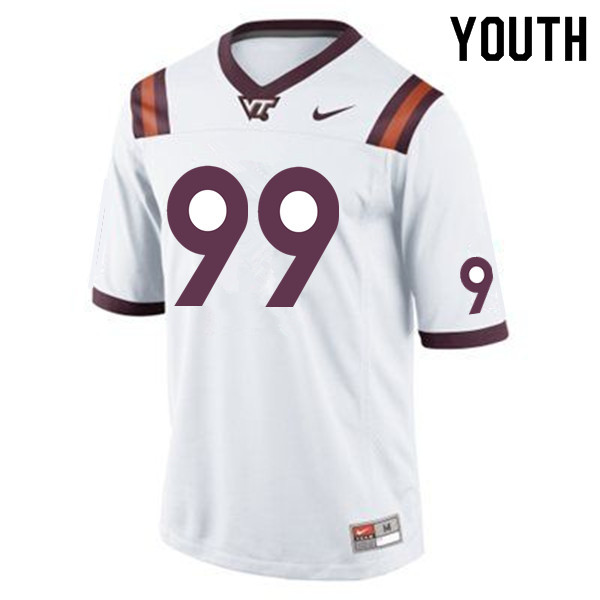 Youth #99 Maxx Philpott Virginia Tech Hokies College Football Jerseys Sale-White